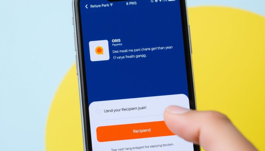 Tampilan verifikasi nama penerima QRIS di aplikasi mobile banking Tampilan verifikasi nama penerima QRIS di aplikasi mobile banking