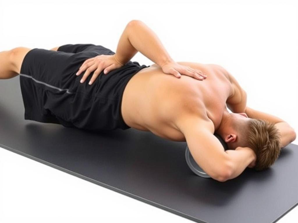 Teknik foam rolling untuk punggung atas sebagai strategi recovery setelah latihan berat